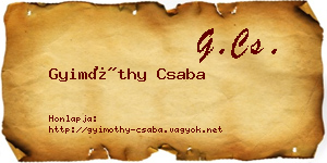 Gyimóthy Csaba névjegykártya