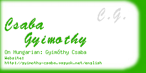 csaba gyimothy business card