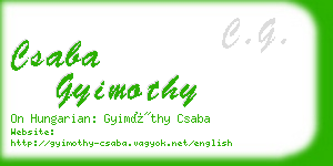 csaba gyimothy business card